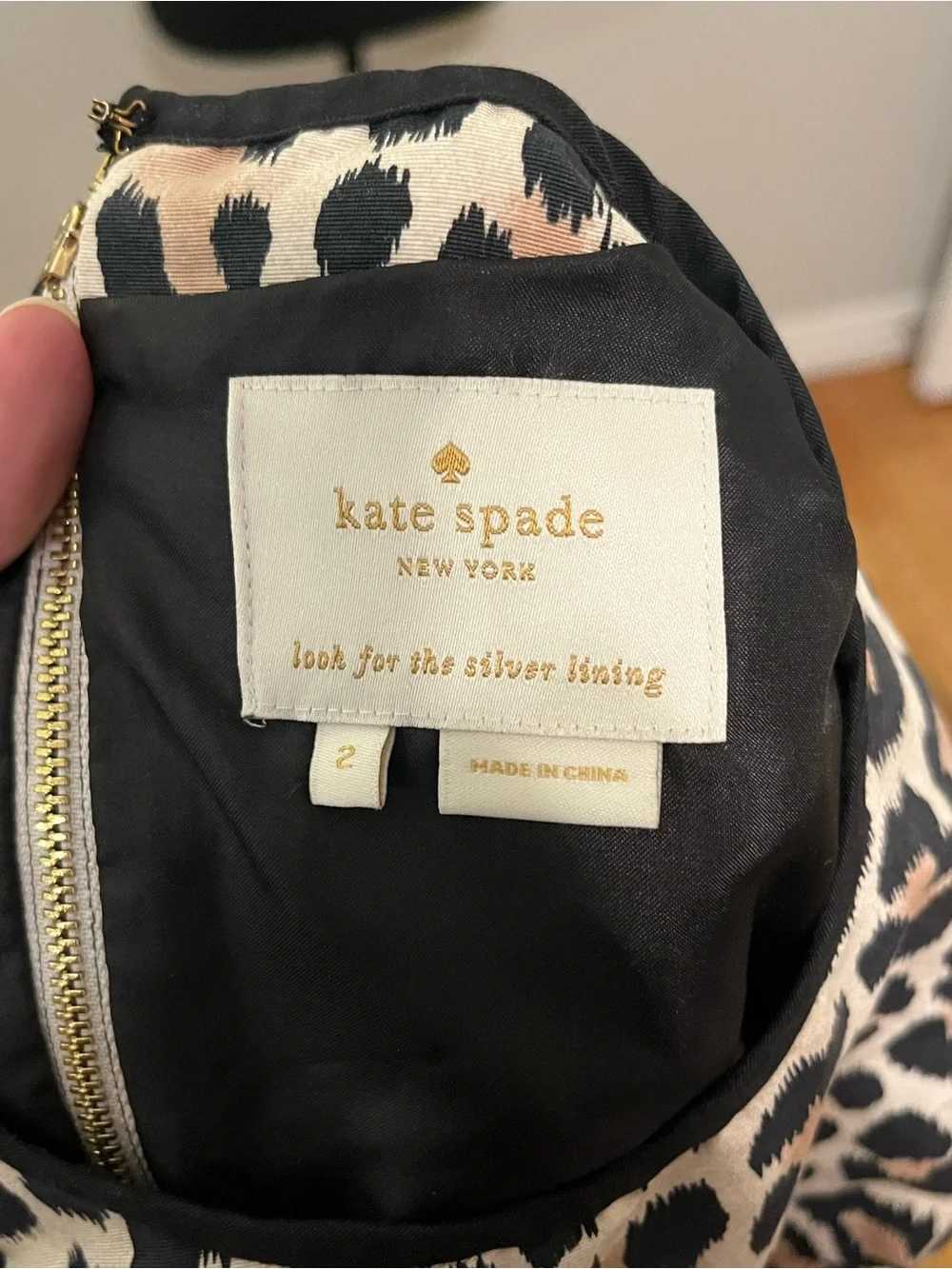 Kate Spade New York Paulina Leopard Print Sleeveless Shift Dress Size 2